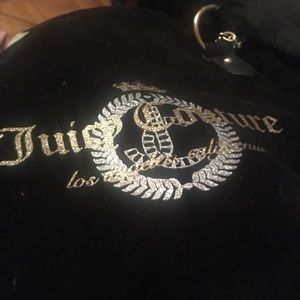 Black and gold glitter juicy couture bag